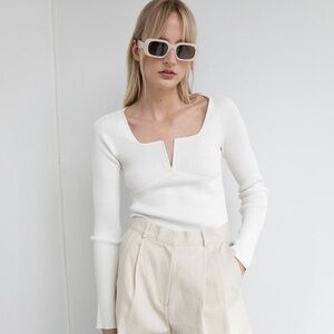 Oak + Fort SQUARE NECK SWEATER size Small